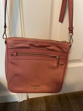 Michael Kors Jet Set Large Nylon Crossbody Bag (Rose)
